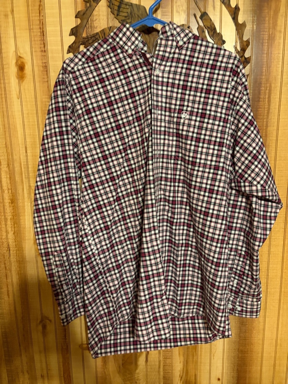 Ariat Pro Series Plaid Jacket with Black and Pink Accents